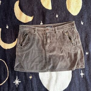 American Eagle Outfitters Gray Corduroy Skirt
